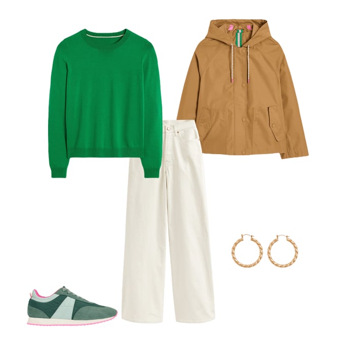 4th bundle featuring 4 items which compliment Cropped Rain Mac-Hazelnut Brown