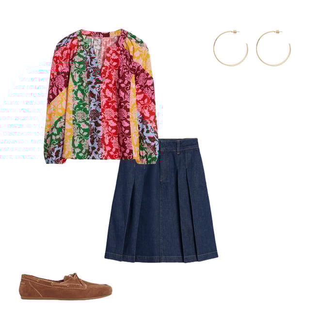 3rd bundle featuring 3 items which compliment Long Sleeve Notch Top-Multi, Ornate Vine