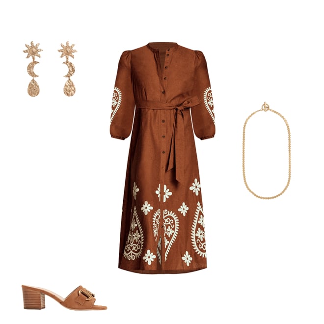 4th bundle featuring 3 items which compliment Mae Linen Blend Shirt Dress-Russet
