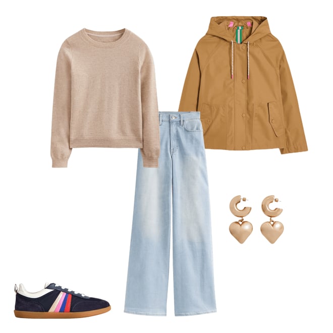 2nd bundle featuring 4 items which compliment Cropped Rain Mac-Hazelnut Brown