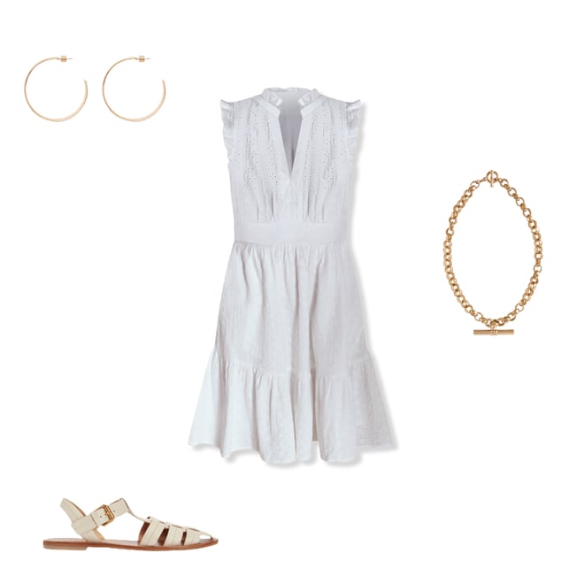2nd bundle featuring 3 items which compliment Wren Double Cloth Short Dress-White