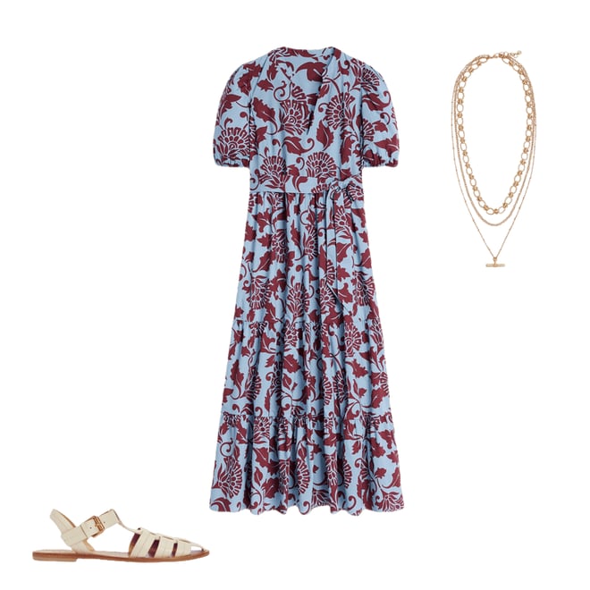 4th bundle featuring 2 items which compliment Christabel Cotton Midi Dress-Glacier Blue, Ornate Vine