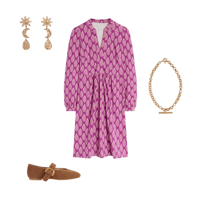 2nd bundle featuring 3 items which compliment Naomi Relaxed Jersey Dress-Purple, Wildflower Bouquet