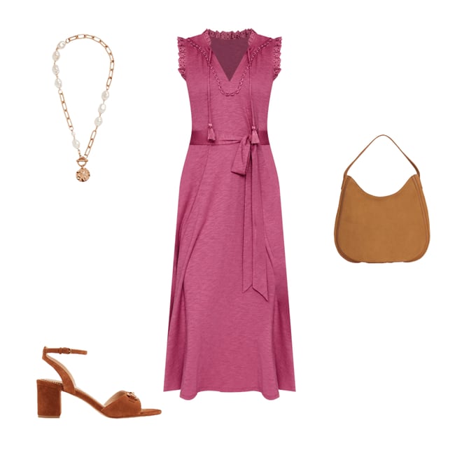3rd bundle featuring 3 items which compliment Aria Broderie Trim Midi Dress-Plum Purple