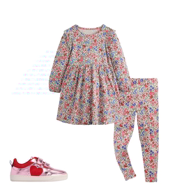 5th bundle featuring 2 items which compliment Posie Long Sleeve Jersey Dress-Rose Pink Flowerbed