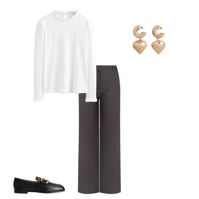 1st bundle featuring 3 items which compliment Belgravia Ponte Trousers-Charcoal Grey