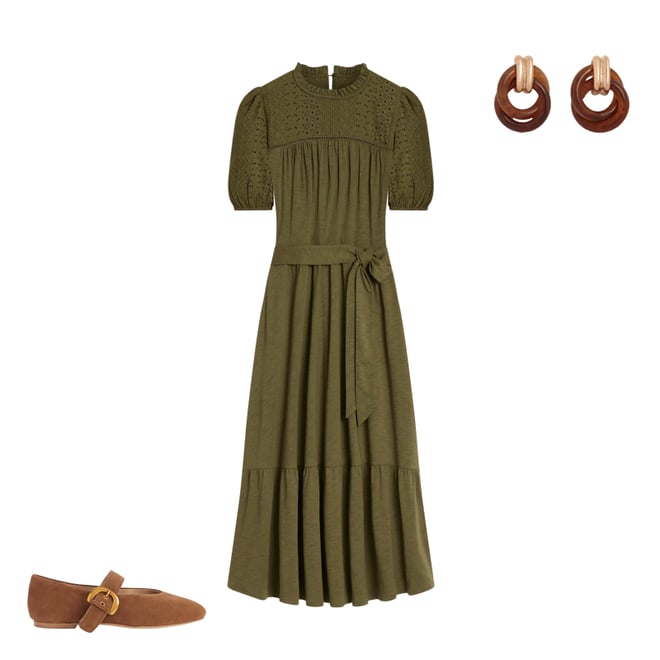 2nd bundle featuring 2 items which compliment Lorelei Broderie Jersey Dress-Woodland Green