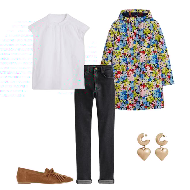 3rd bundle featuring 4 items which compliment Wells Waterproof Hooded Coat-Multi, Flowerbed Cluster