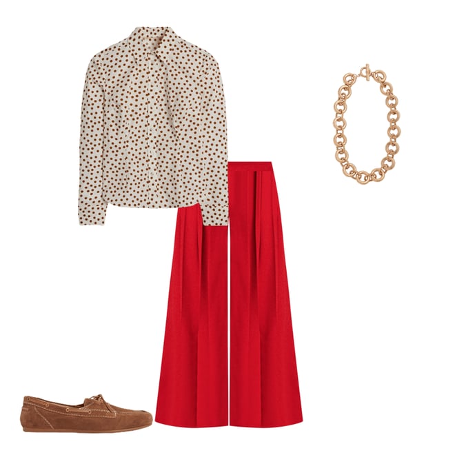 2nd bundle featuring 3 items which compliment Regent Wide Leg Trousers-Poppy Red