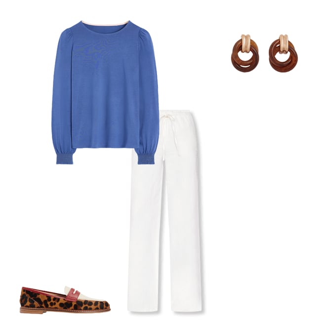 6th bundle featuring 3 items which compliment Islington Linen Trousers-White