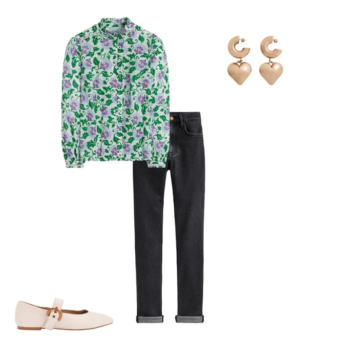 2nd bundle featuring 3 items which compliment Helena Cotton Top-Rich Emerald, Ornate Vine