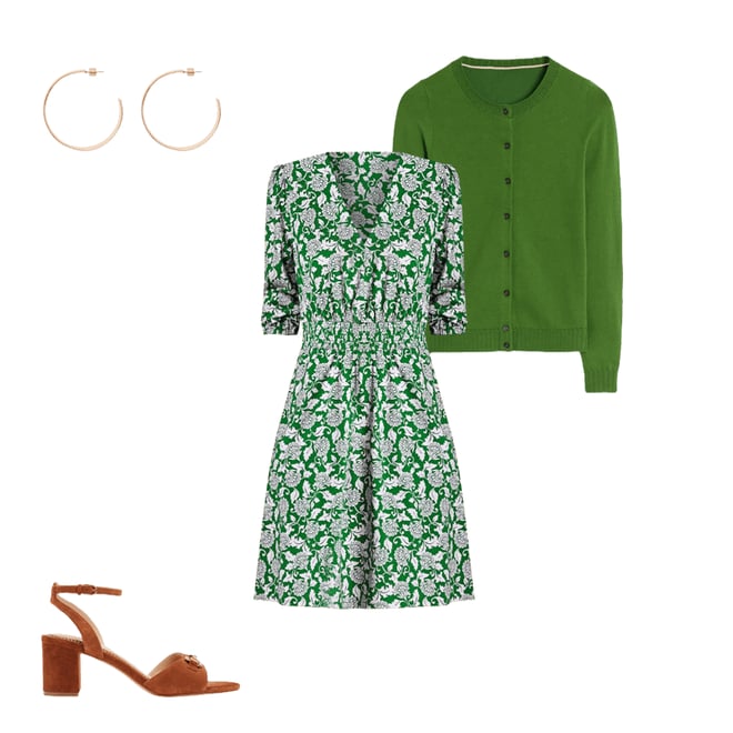 3rd bundle featuring 3 items which compliment Sarah Short Jersey Dress-Rich Emerald, Ornate Vine