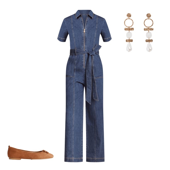 2nd bundle featuring 2 items which compliment Zip Up Denim Jumpsuit-Mid Vintage