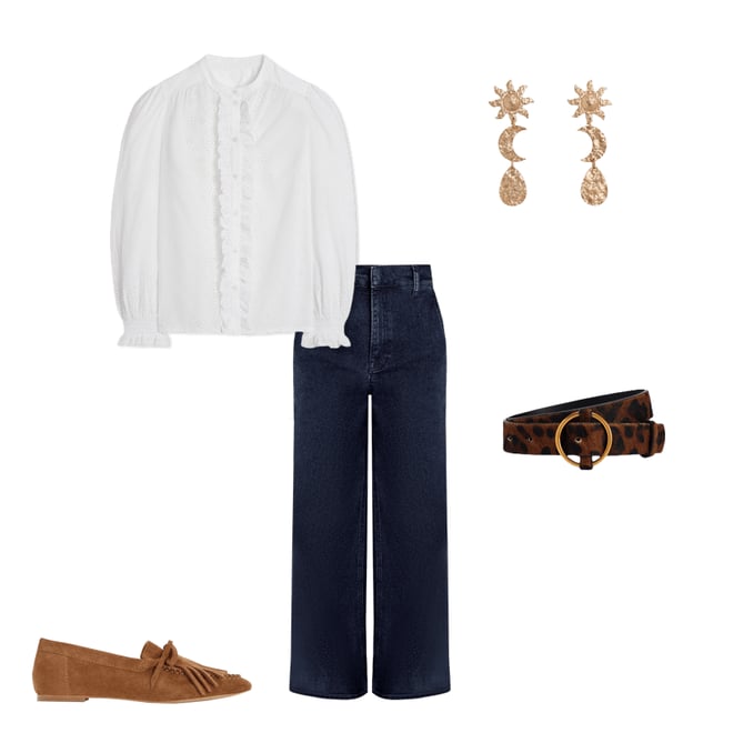 3rd bundle featuring 4 items which compliment High Rise Clean Wide Jeans-Dark Vintage