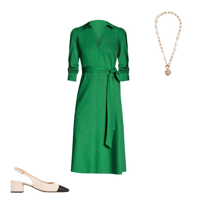 5th bundle featuring 2 items which compliment Ailsa Block Heel Slingbacks-Ecru