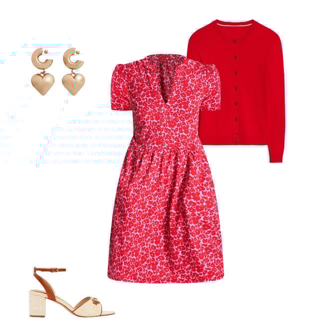 3rd bundle featuring 3 items which compliment Emilia Cotton Crew Cardigan-Poppy Red