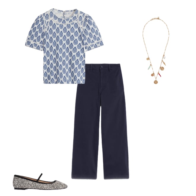 2nd bundle featuring 3 items which compliment Mila Lace Trim Top-Denim Blue, Wildflower Bouquet