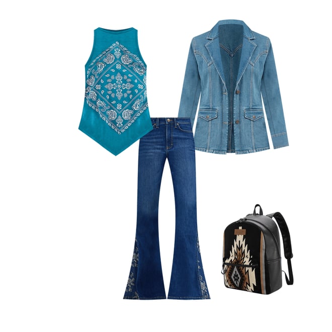 Women's Wrangler Retro® Bailey High Rise Pieced Trumpet Flare Jean in Melody