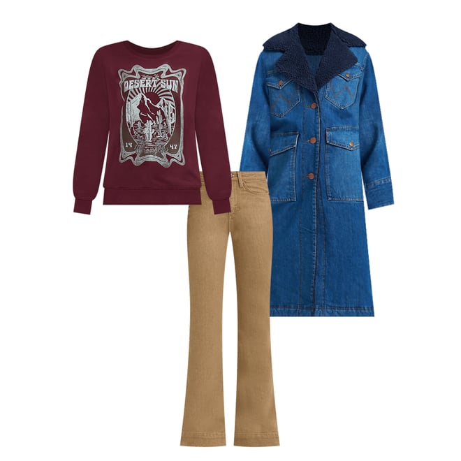 Women's Wrange Coat in Sparkle Blue