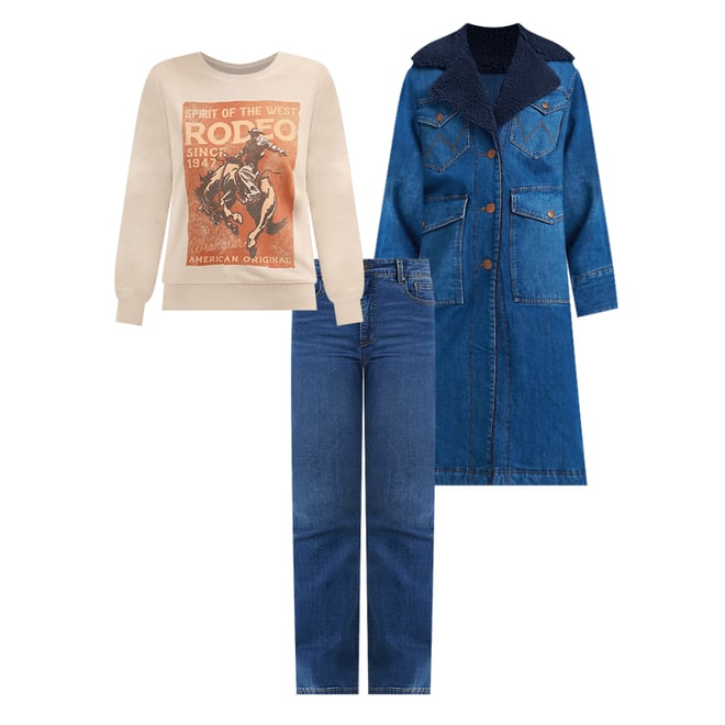 Women's Wrange Coat in Sparkle Blue