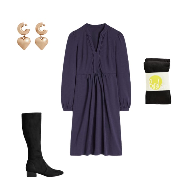 1st bundle featuring 3 items which compliment Naomi Relaxed Jersey Dress-Navy
