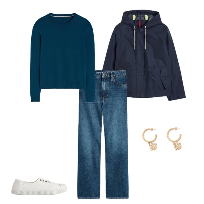 3rd bundle featuring 4 items which compliment Emilia Cotton Crew Sweater-Harbour Blue