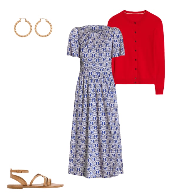 2nd bundle featuring 3 items which compliment Emilia Cotton Crew Cardigan-Poppy Red