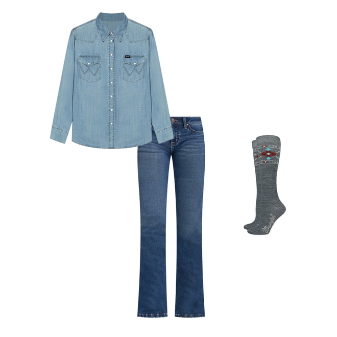 Women's Boyfriend Denim Shirt in Glacier Blue