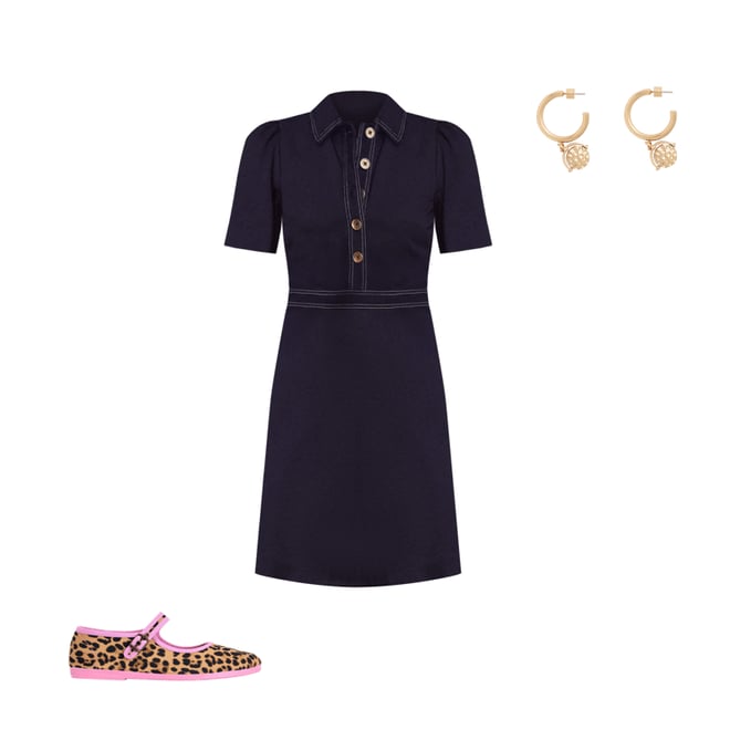 2nd bundle featuring 2 items which compliment Nicolette Ponte Shirt Dress-Navy