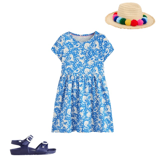 1st bundle featuring 2 items which compliment Heart Pocket Fun Jersey Dress-Kingfisher Blue Kitten Meadow