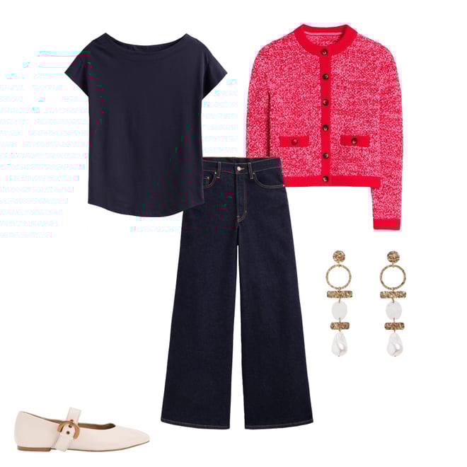 2nd bundle featuring 4 items which compliment Libby Knitted Jacket-Pink Ribbon/ Poppy Red