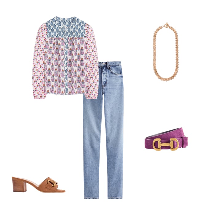 4th bundle featuring 4 items which compliment High Rise Rigid Straight Jeans-Light Vintage
