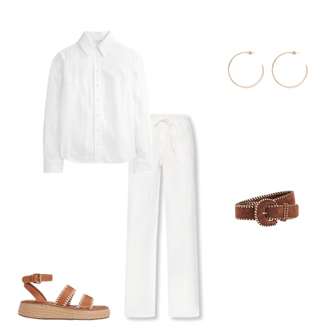2nd bundle featuring 4 items which compliment Islington Linen Trousers-White