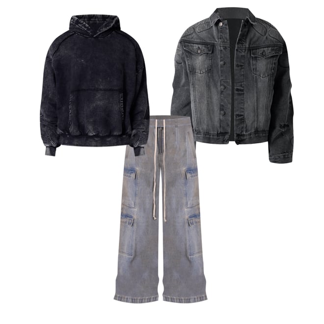 Moto Trucker Jacket - Black | mnml