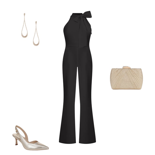 Vince Camuto Sleeveless Bow Tie Mock Neck Jumpsuit | Dillard's