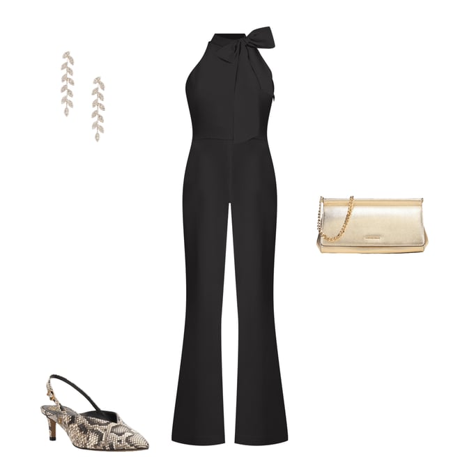 Vince Camuto Sleeveless Bow Tie Mock Neck Jumpsuit | Dillard's