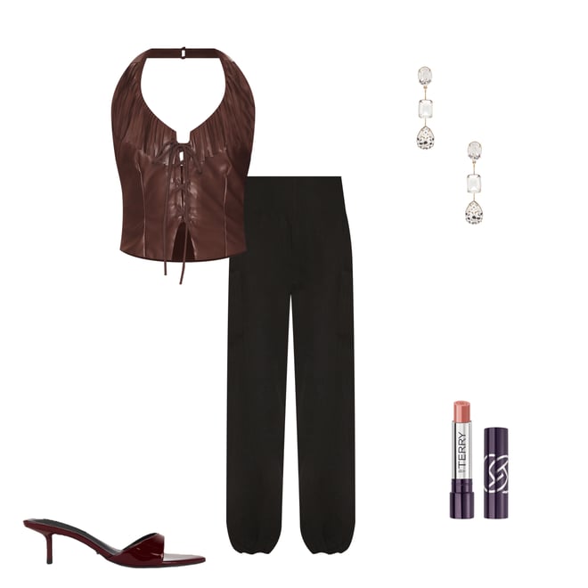1st bundle featuring 4 items which compliment Kay Faux Leather Top