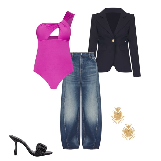 2nd bundle featuring 4 items which compliment Jimena One Shoulder Bodysuit