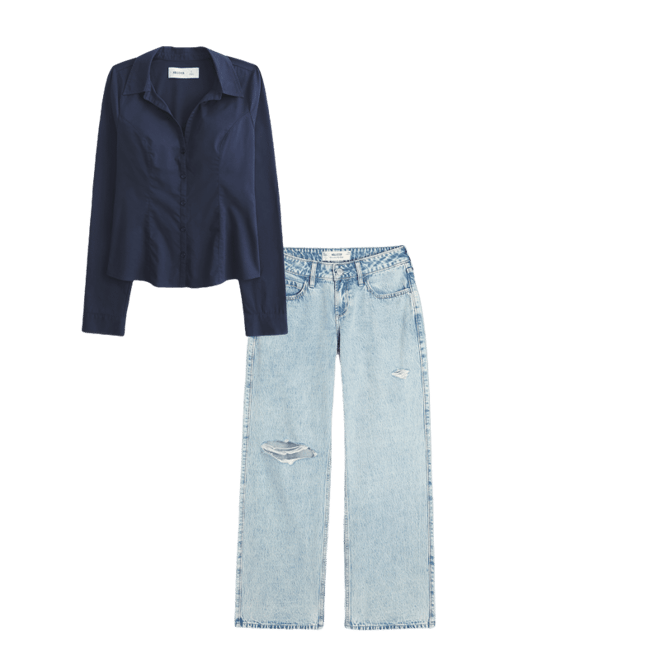 Button-Through Poplin Shirt