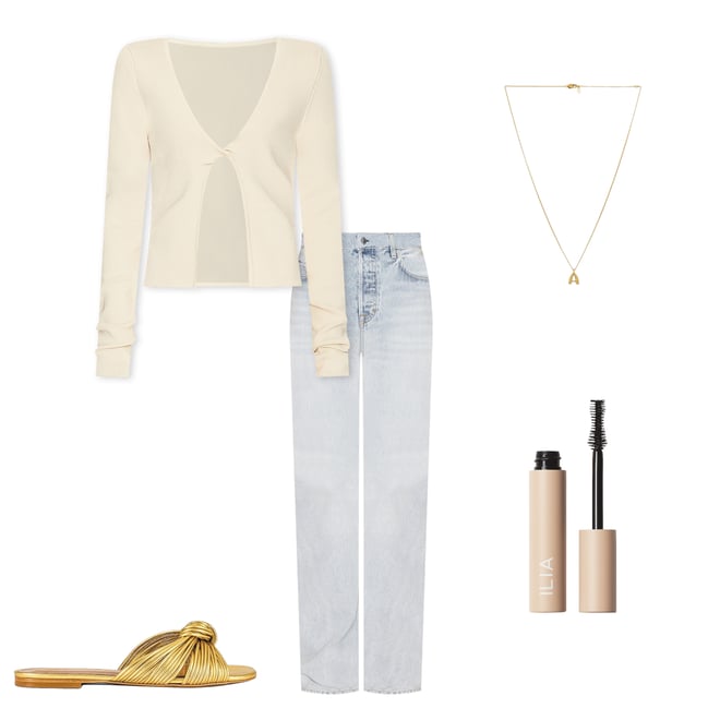 1st bundle featuring 4 items which compliment Graham High Rise Straight Jeans