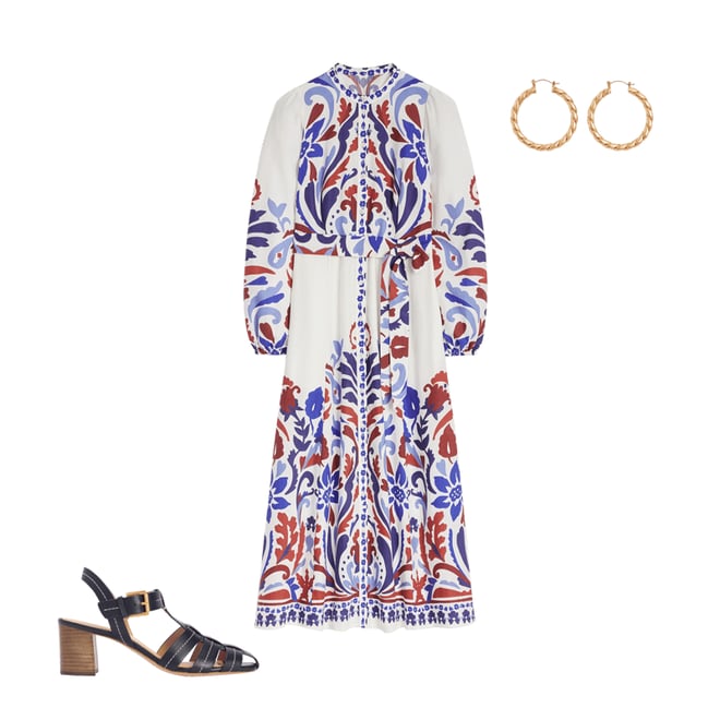 4th bundle featuring 2 items which compliment Mae Linen Blend Shirt Dress-Multi, Elaborate Garden
