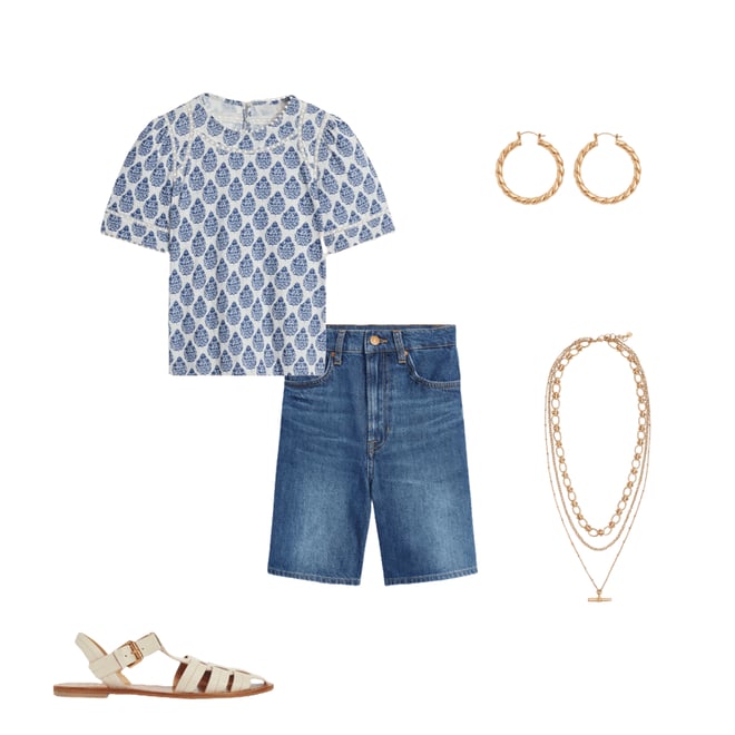 3rd bundle featuring 4 items which compliment Mila Lace Trim Top-Denim Blue, Wildflower Bouquet