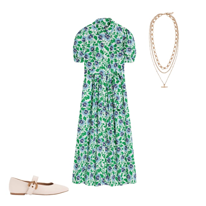 3rd bundle featuring 2 items which compliment Alexa Maxi Shirt Dress-Rich Emerald, Ornate Vine