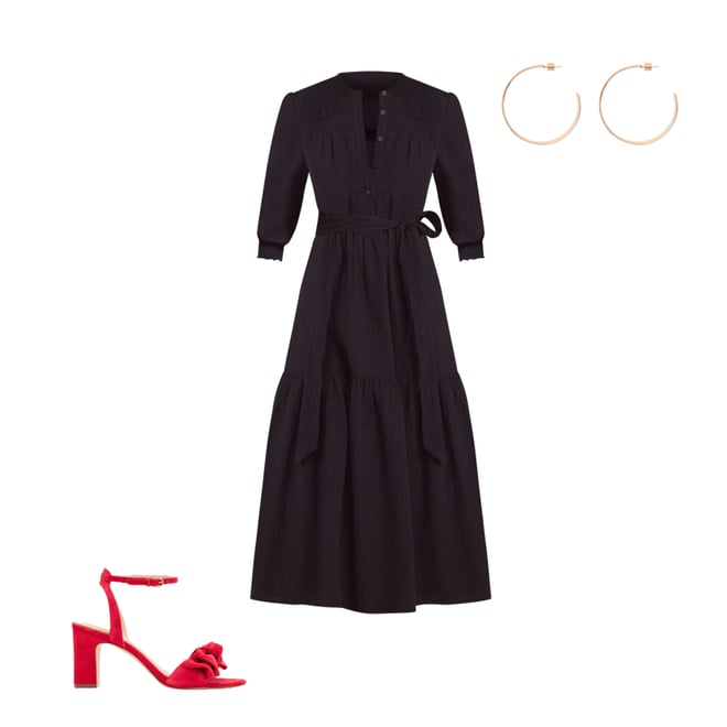 2nd bundle featuring 2 items which compliment Cecily Double Cloth Midi Dress-Midnight Blue