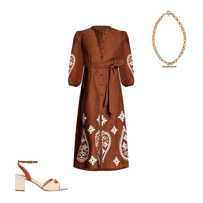 2nd bundle featuring 2 items which compliment Mae Linen Blend Shirt Dress-Russet