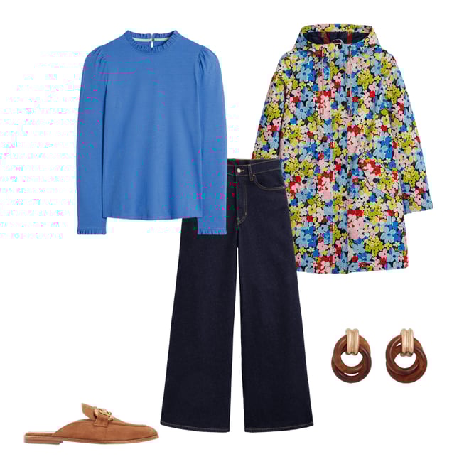 2nd bundle featuring 4 items which compliment Wells Waterproof Hooded Coat-Multi, Flowerbed Cluster