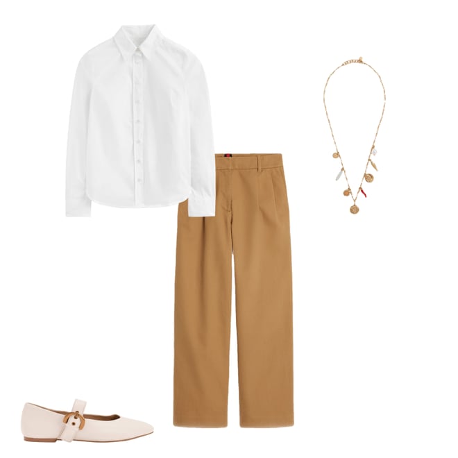 6th bundle featuring 3 items which compliment Sienna Cotton Shirt-White