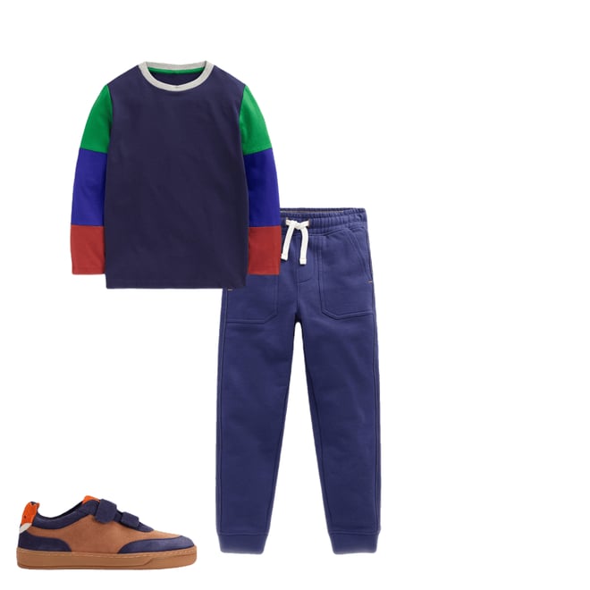 5th bundle featuring 2 items which compliment Long Sleeve Hotchpotch T-shirt-College Navy