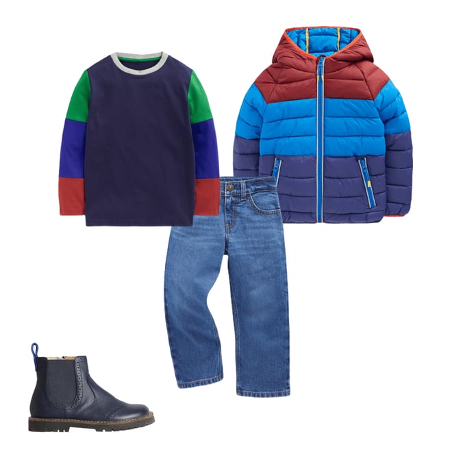 2nd bundle featuring 3 items which compliment Long Sleeve Hotchpotch T-shirt-College Navy