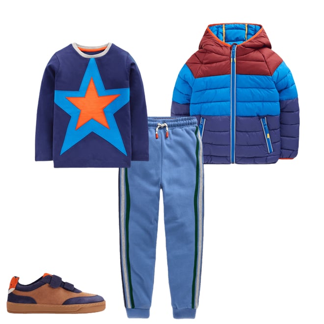 3rd bundle featuring 3 items which compliment Rainbow Stripe Joggers-Blue River